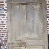 19th century partition door in double-sided solid oak