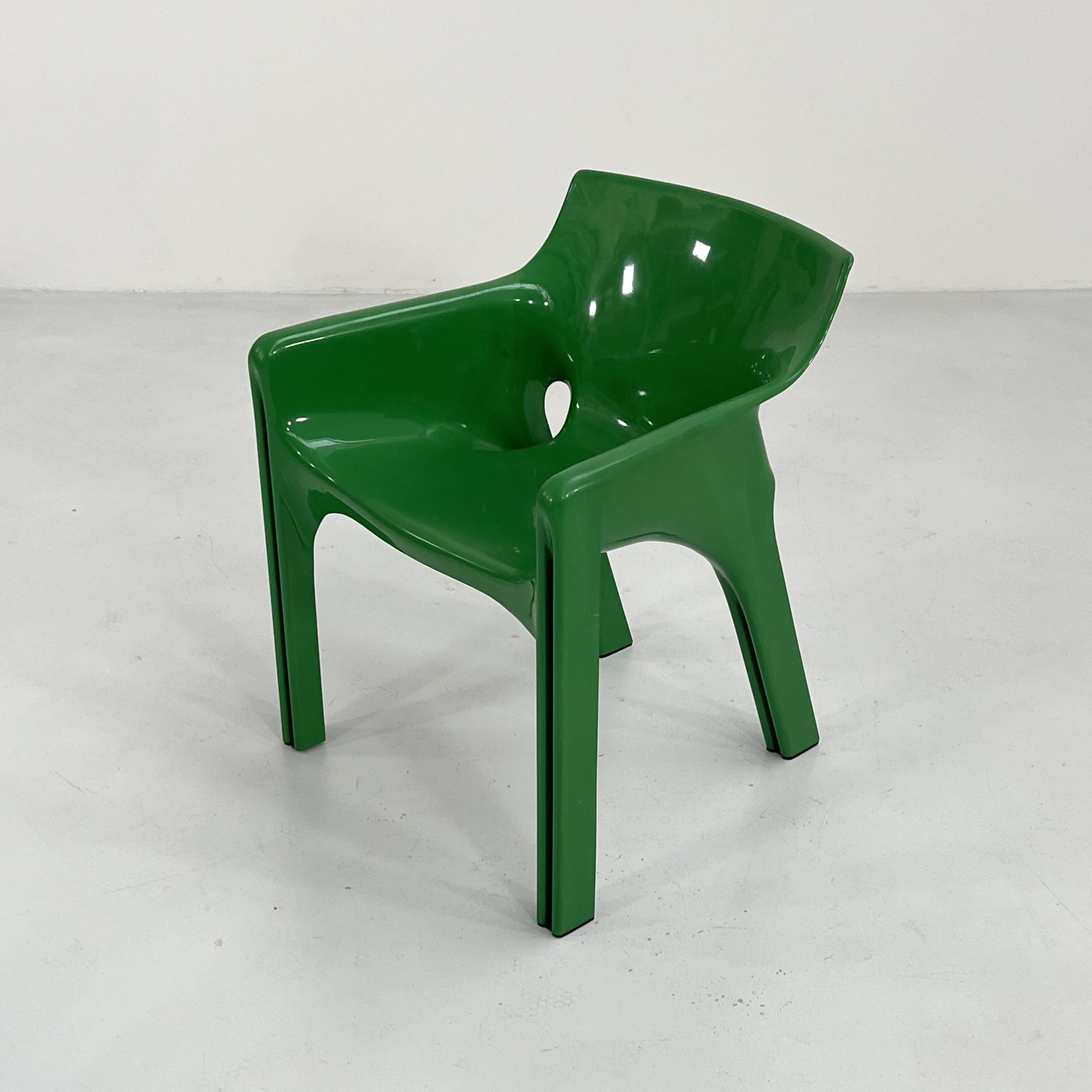 Chaise Gaudi Verte par Vico Magistretti pour Artemide, 1970