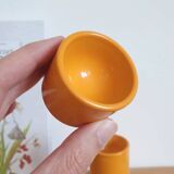 70s red plastic egg cups