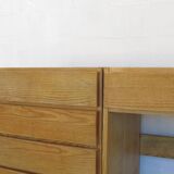 Trois commodes et consoles à tiroirs en frêne naturel huilé