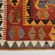 Tapis kilim anatolien doux rouge et orange 5x12, tapis kilim en laine, 139x377 cm