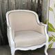 Bergère St Louis XV white rechampi 20th century