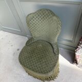 Fauteuil crapaud en velours vert