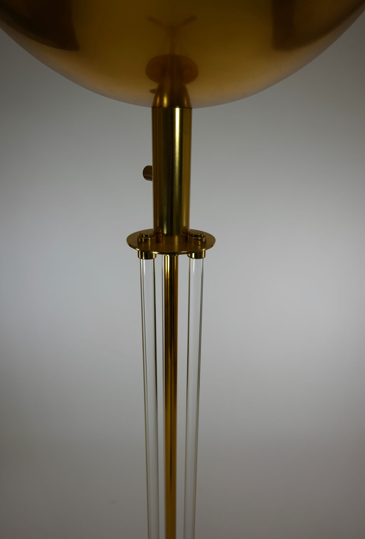 Crystal and bronze floor lamp