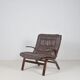 Danish leather lounge chair 'Miljø' by Farstrup Møbler, 1970s