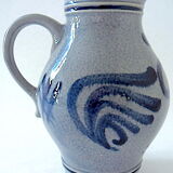 German salt sandstone pitcher decorated with stylized pampres
