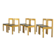 Vintage oak DUTCH DESIGN dining chairs in modern minimalist style, 1960s