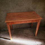 Golden blond wood desk