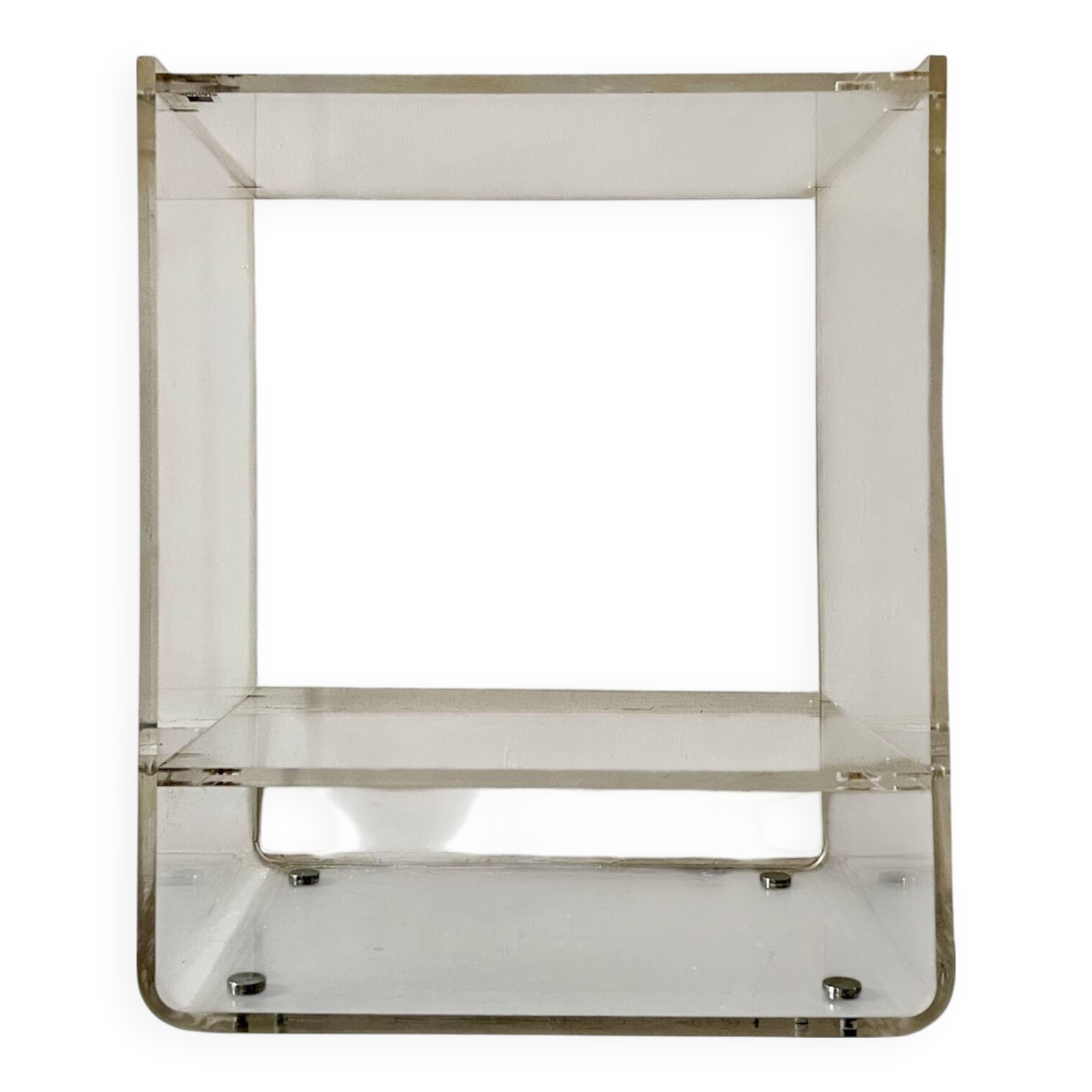 Designer plexiglass bookcase, Les Invisibles Marais International 70's
