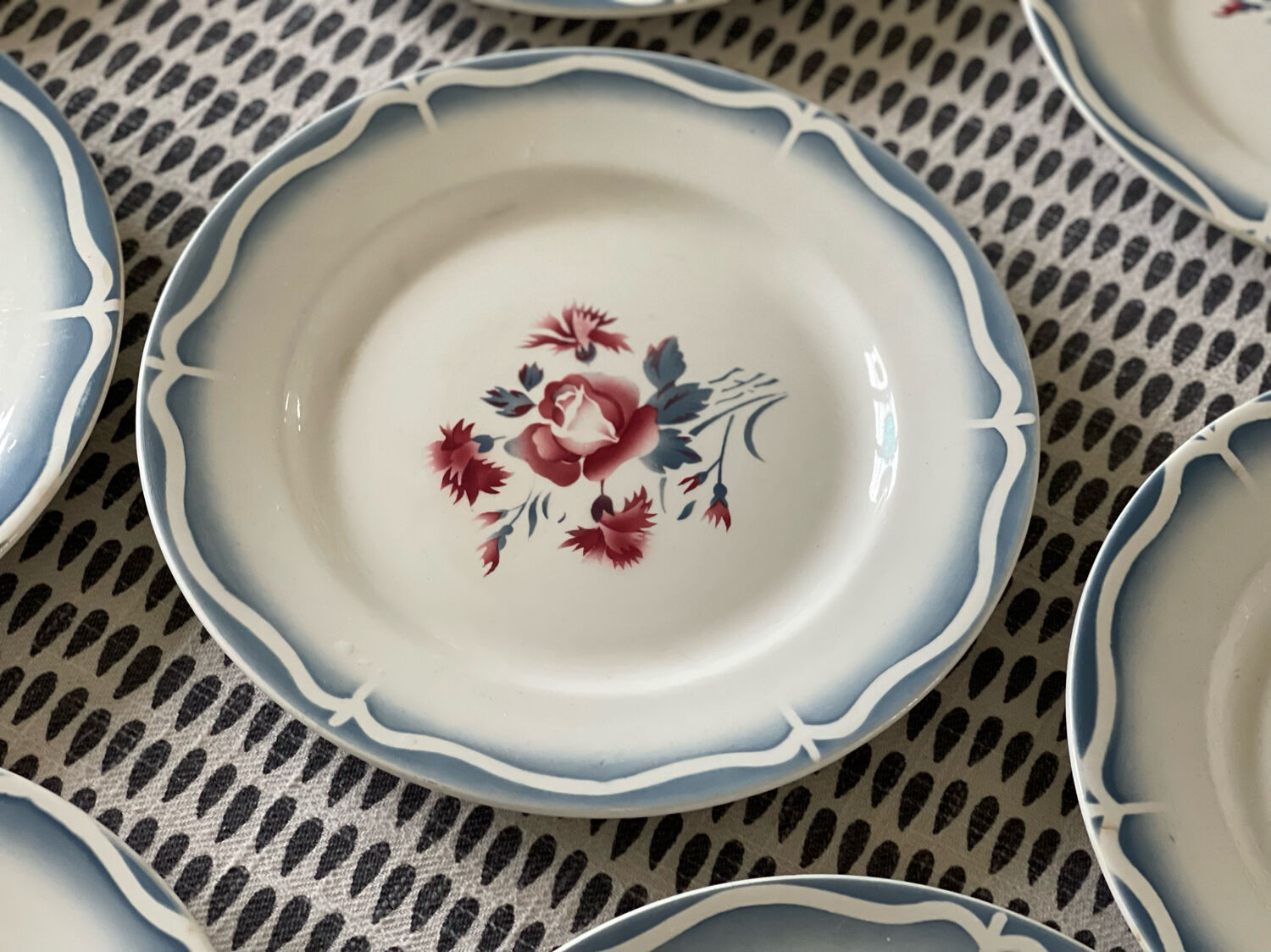 8 flat plates digoin sarreguemines