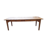 Country farm table in pine , 2 drawers