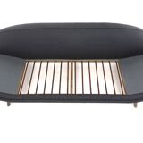 Scandinavian 2-seater leather sofa, Folke Jansson, SM Wincrantz Möbelin, Sweden, 1960