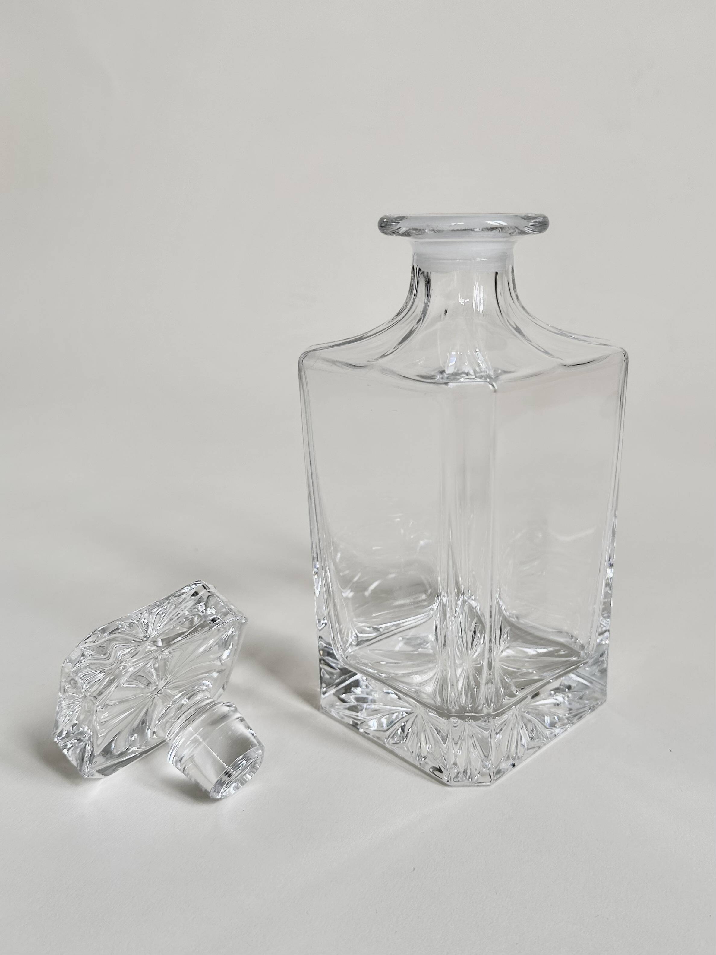 Cut crystal whisky carafe