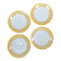 Lot de 4 assiettes à dessert Sarreguemines