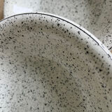 5 hollow plates in hand-speckled Italian ceramic