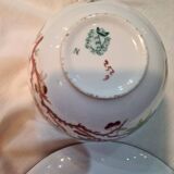 Rare mustache cup + Sargumines saucer with Fismes decoration 19th century