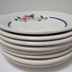 tea or coffee set model Gilberte earthenware Saint Amand floral decoration