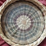 wicker basket, large cheese tray