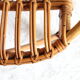 Adult size rattan shell armchair from the 60s