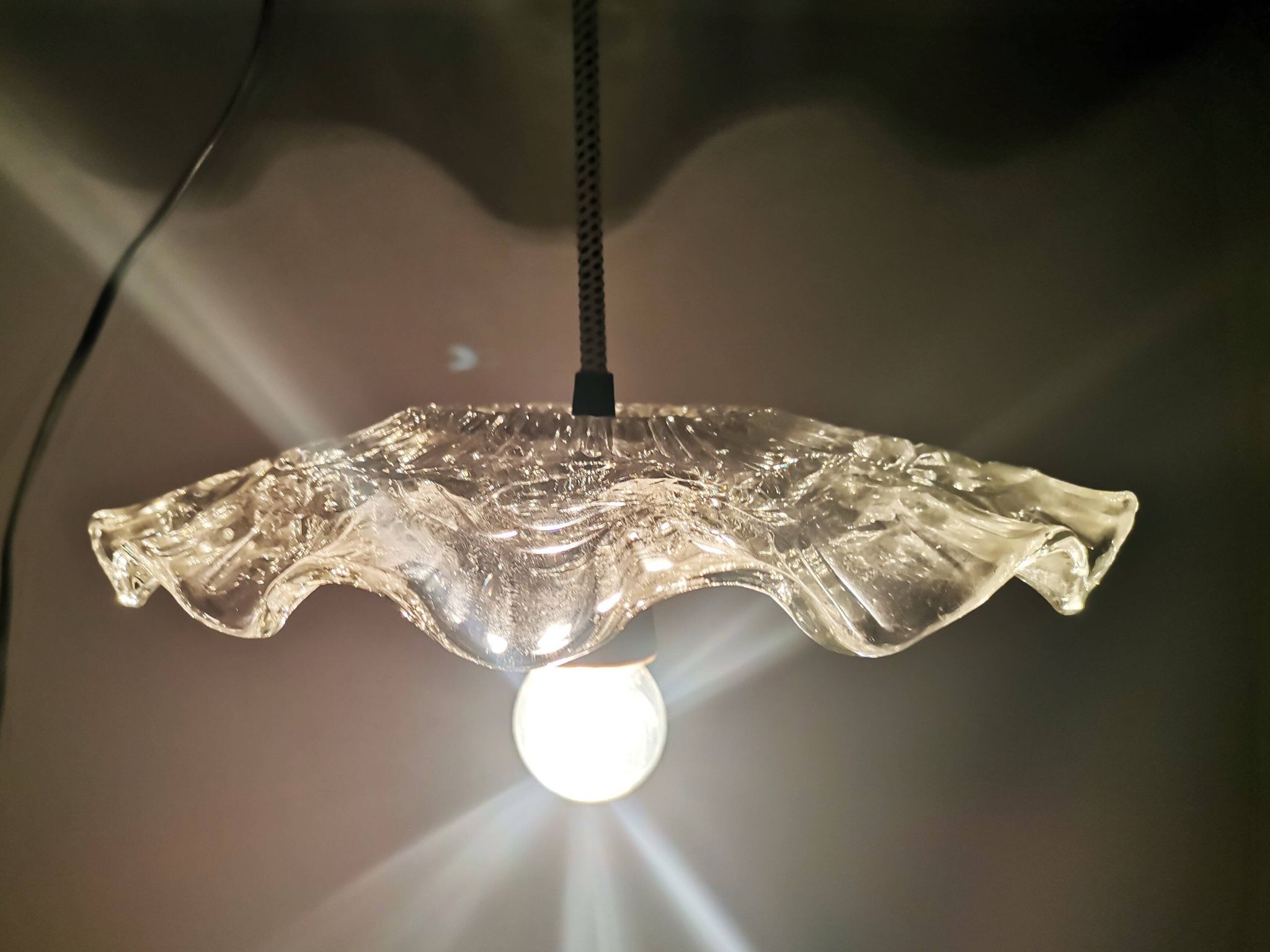 Lampe suspendue de cuisine en verre transparent Farmhouse