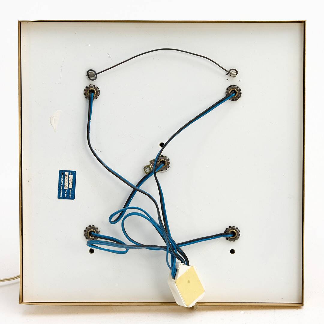 Brass wall lamp with glass prisms