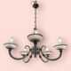 Italian Murano Glass Brass Chandelier 1940’s