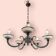 Italian Murano Glass Brass Chandelier 1940’s