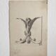 Old academic drawing ornament classical architecture late 19th century