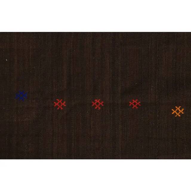 Brown Colorful Vintage Handmade Turkish Kilim Area Rug 94x160