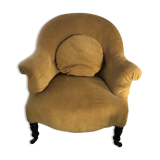 Fauteuil crapaud ancien retapissé à neuf