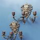 Pair of bronze candle holders
