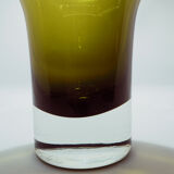 Vase en verre vert Riihimaen Lasi Oy