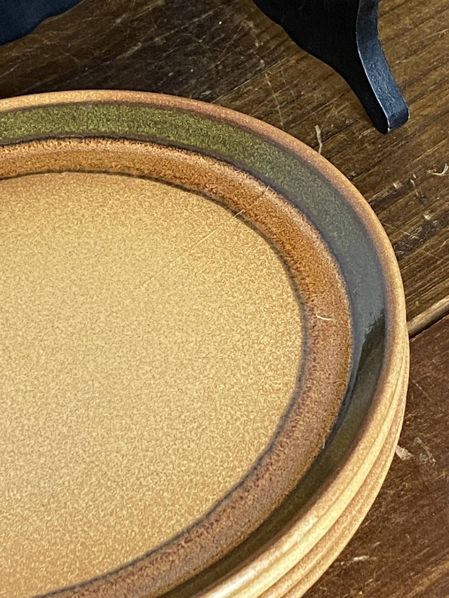 Dessert plates in stoneware, Bidonviller France