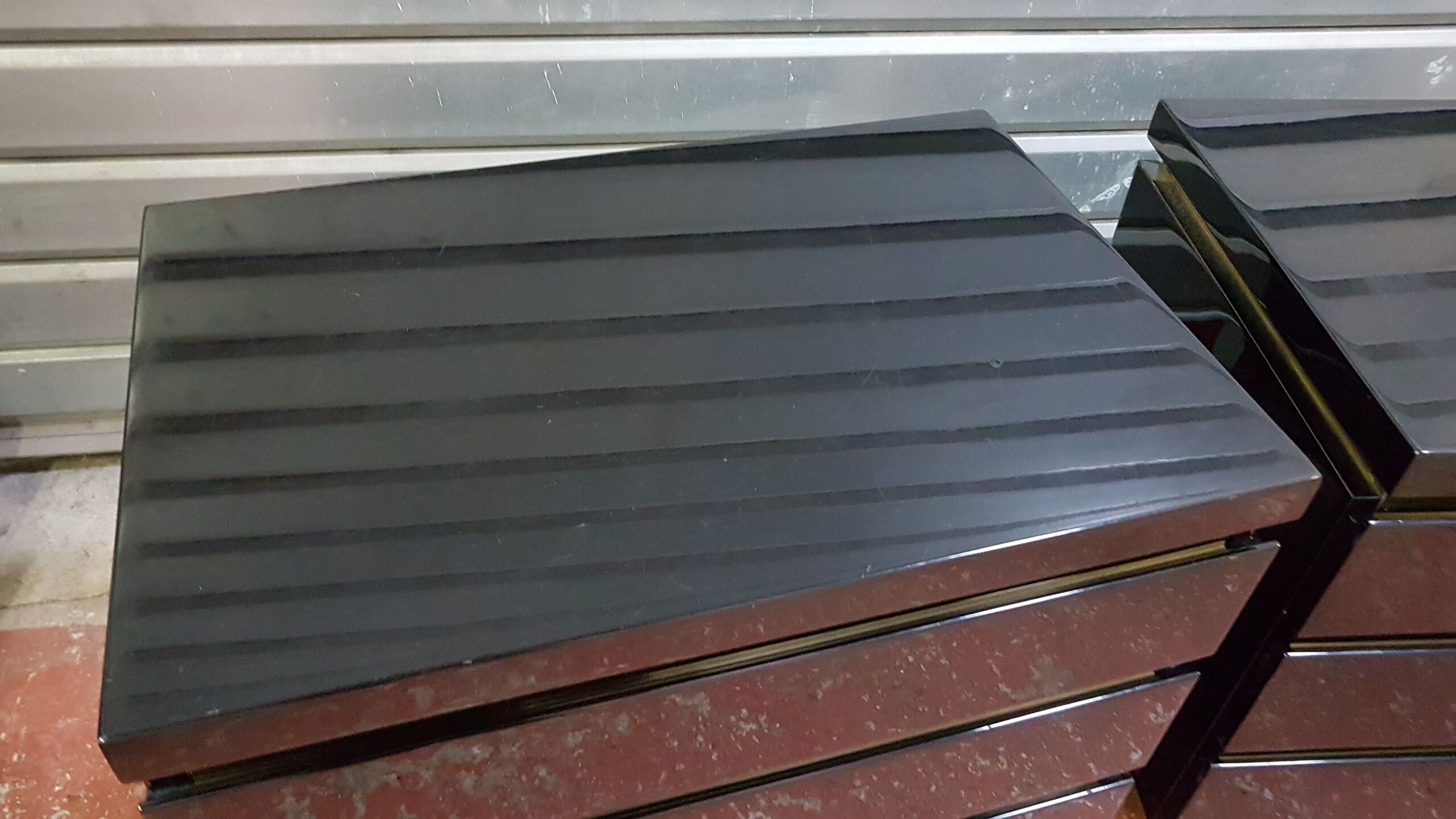 Lacquer black beside tables