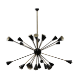 Sputnik chandelier 24 arms black