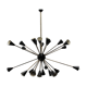 Sputnik chandelier 24 arms black