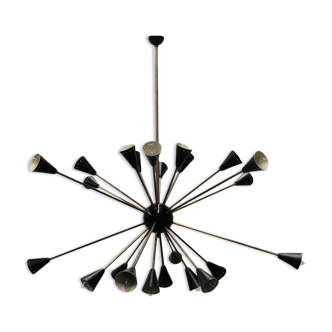 Sputnik chandelier 24 arms black