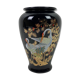 Black ceramic vase herons Made In Italy 20cm