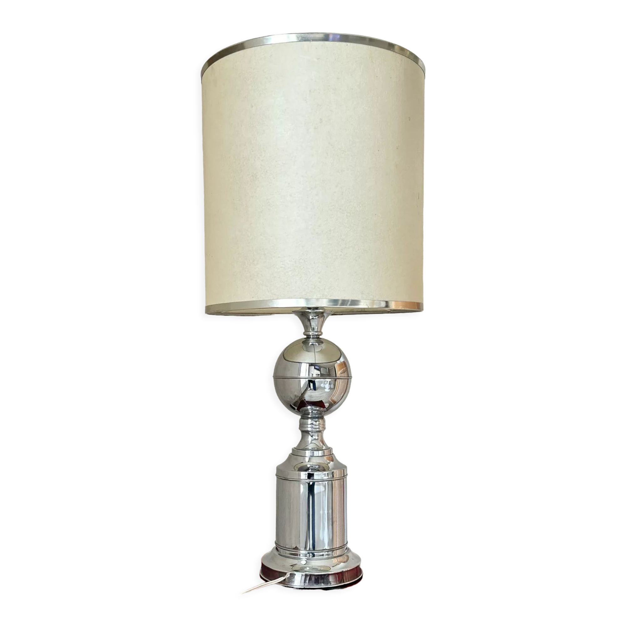 Lampe en métal chromé années 1970