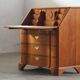 Bureau secrétaire pliant en chêne vintage des années 1960 dans le style de Kjærnulf