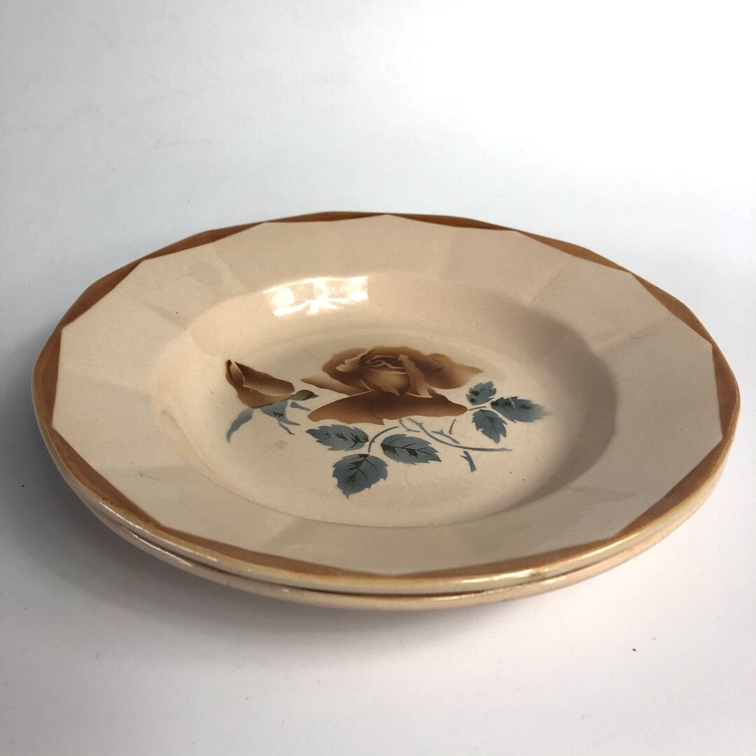 2 old hollow plates Digoin Sarreguemines