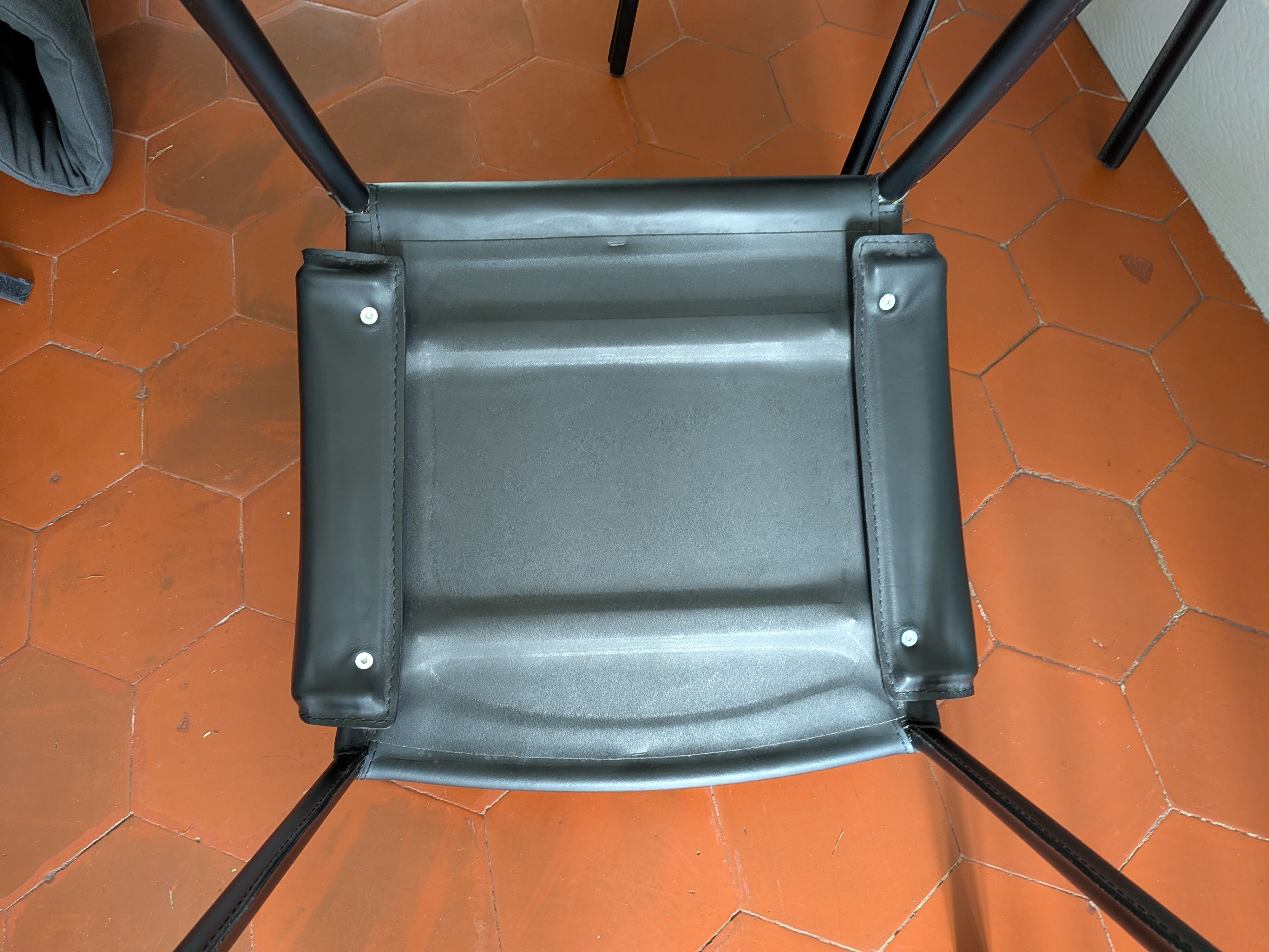 4 leather Twiggy chairs by Gebrüder Thonet