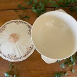 Large antique soup tureen in Longchamp earthenware.