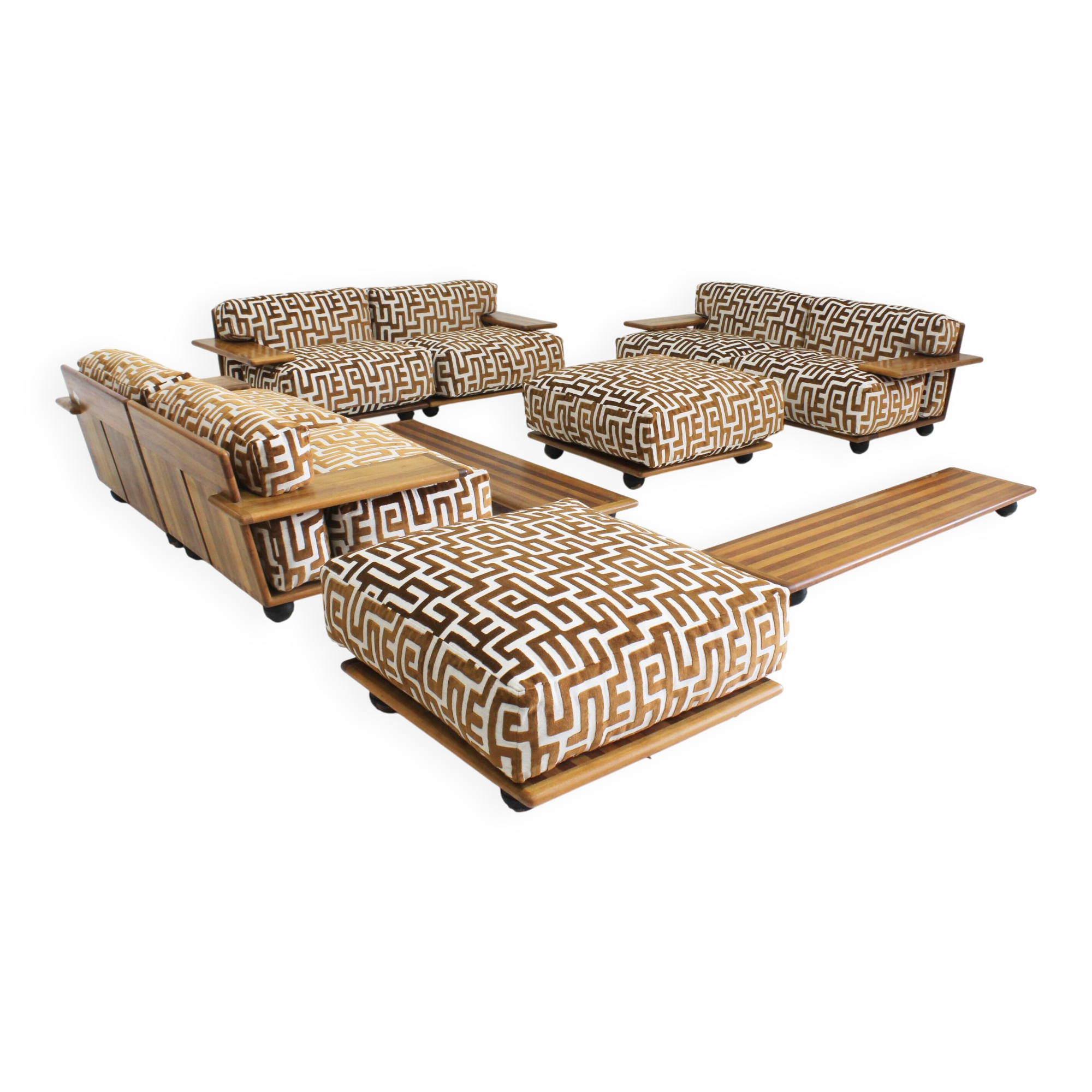 Pianura sofa set by Mario Bellini for Cassina, 1970s, Set of 10