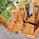 SUite 6 chaises en teck massif