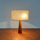 Lampe de table en teck minimaliste du milieu du siècle, années 1960