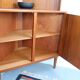 Vintage Danish teak corner cabinet, retro 1960s style.