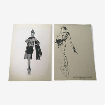 Jean-Louis Scherrer: fashion illustration - vintage press shot 1992