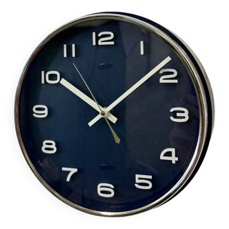 Vintage Blue Bakelite Electric Wall Clock from Metamec, 1970s