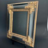 Miroir noir et or style Empire 34x39cm
